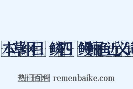 本草纲目．鳞四．鳗鲡鱼近义词是什么意思的图片